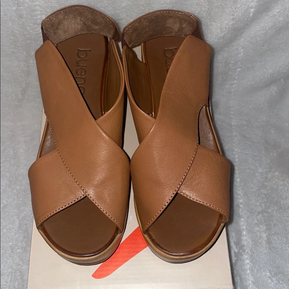 NWT BUENO Brand NAOMI Sandal in Dark Tan - Picture 8 of 14